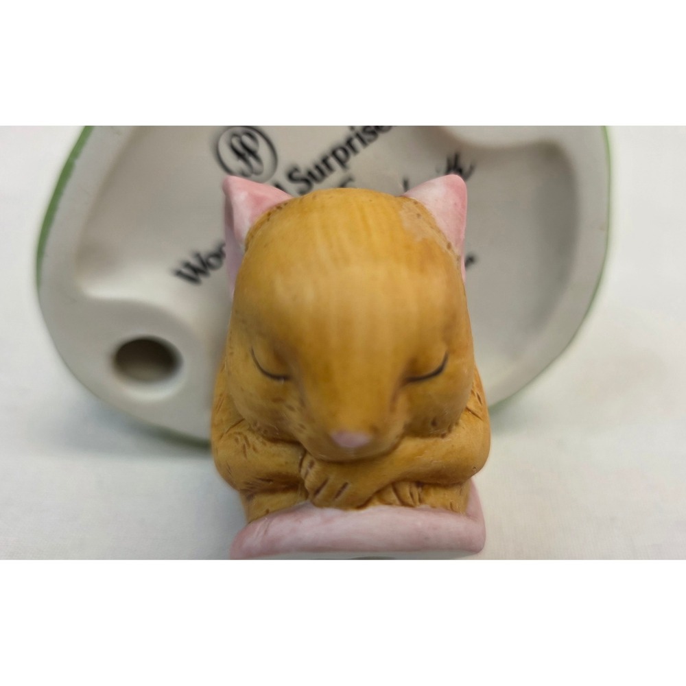 Franklin Porcelain Woodland Surprises Mouse and Raccoon Figurines 1984 Set of 2 - Picture 7 of 16